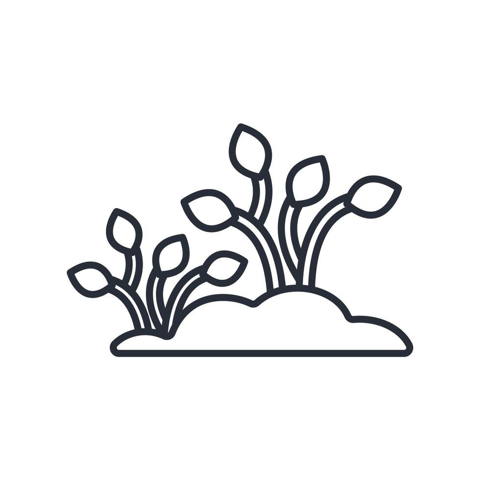 sprout icons isolated vector