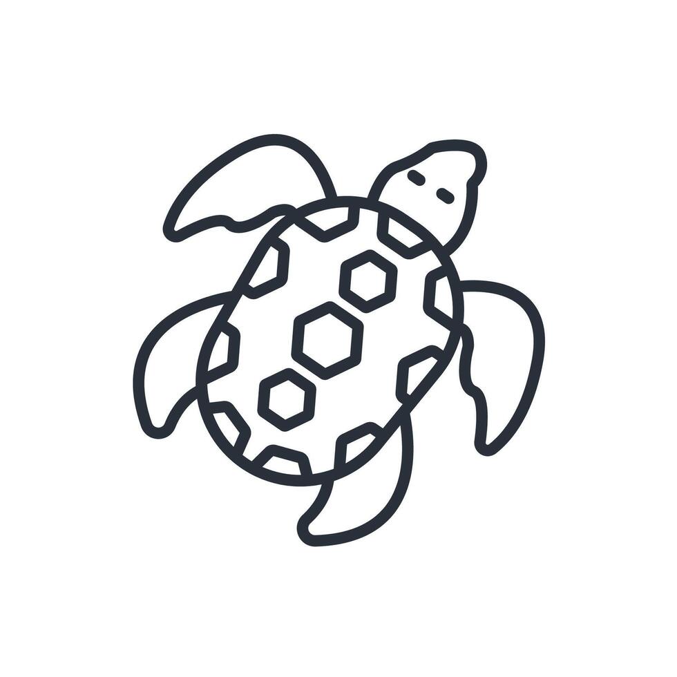 turtle icons isolated Flat style design vector