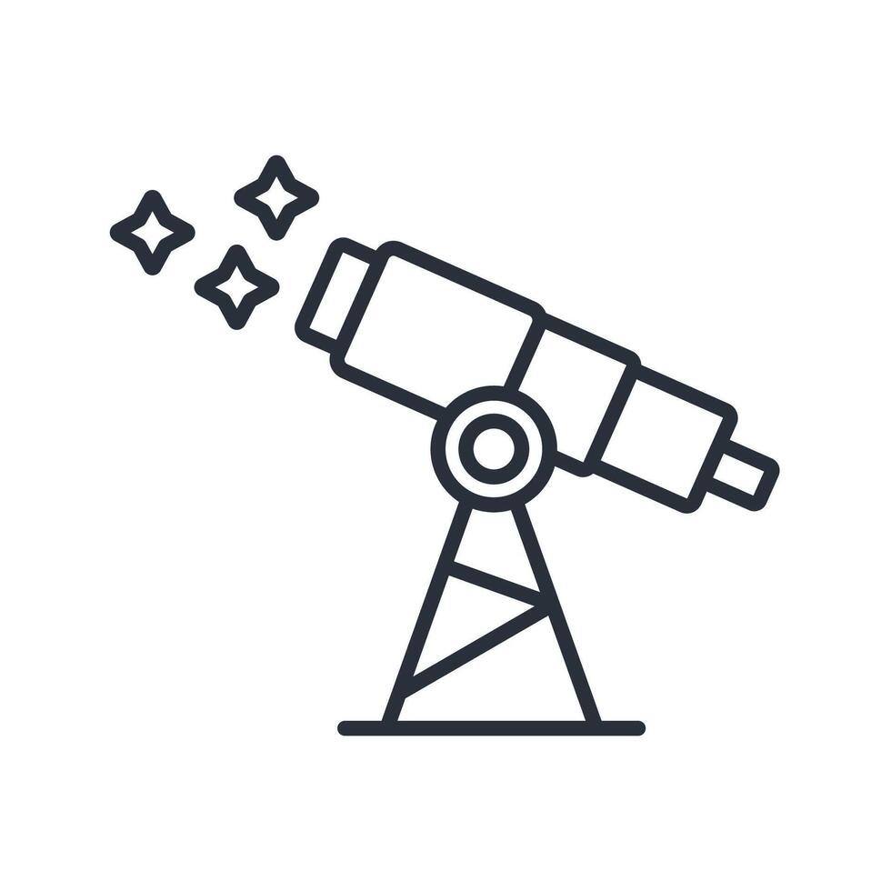 telescope icons isolated Flat style design vector