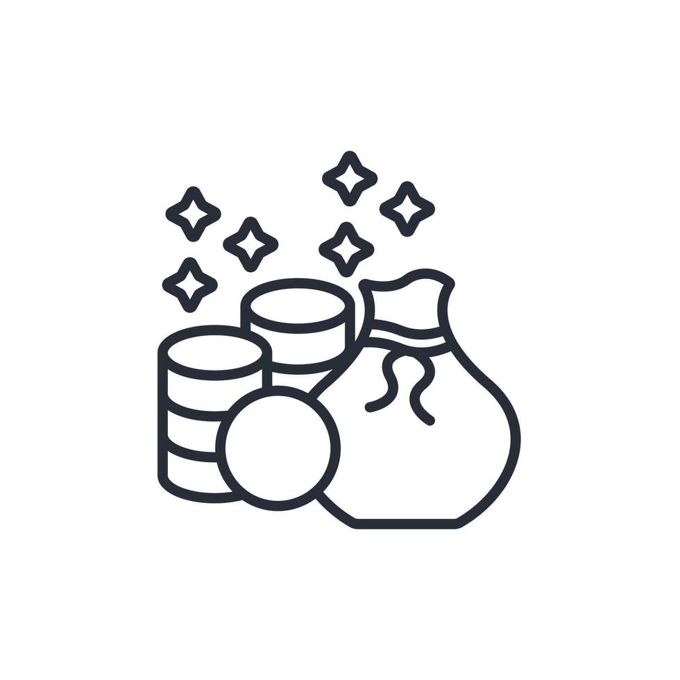 money line icons isolated vector