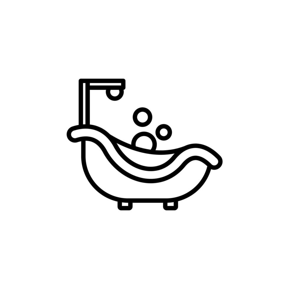 bathtub icons isolated on White Background vector