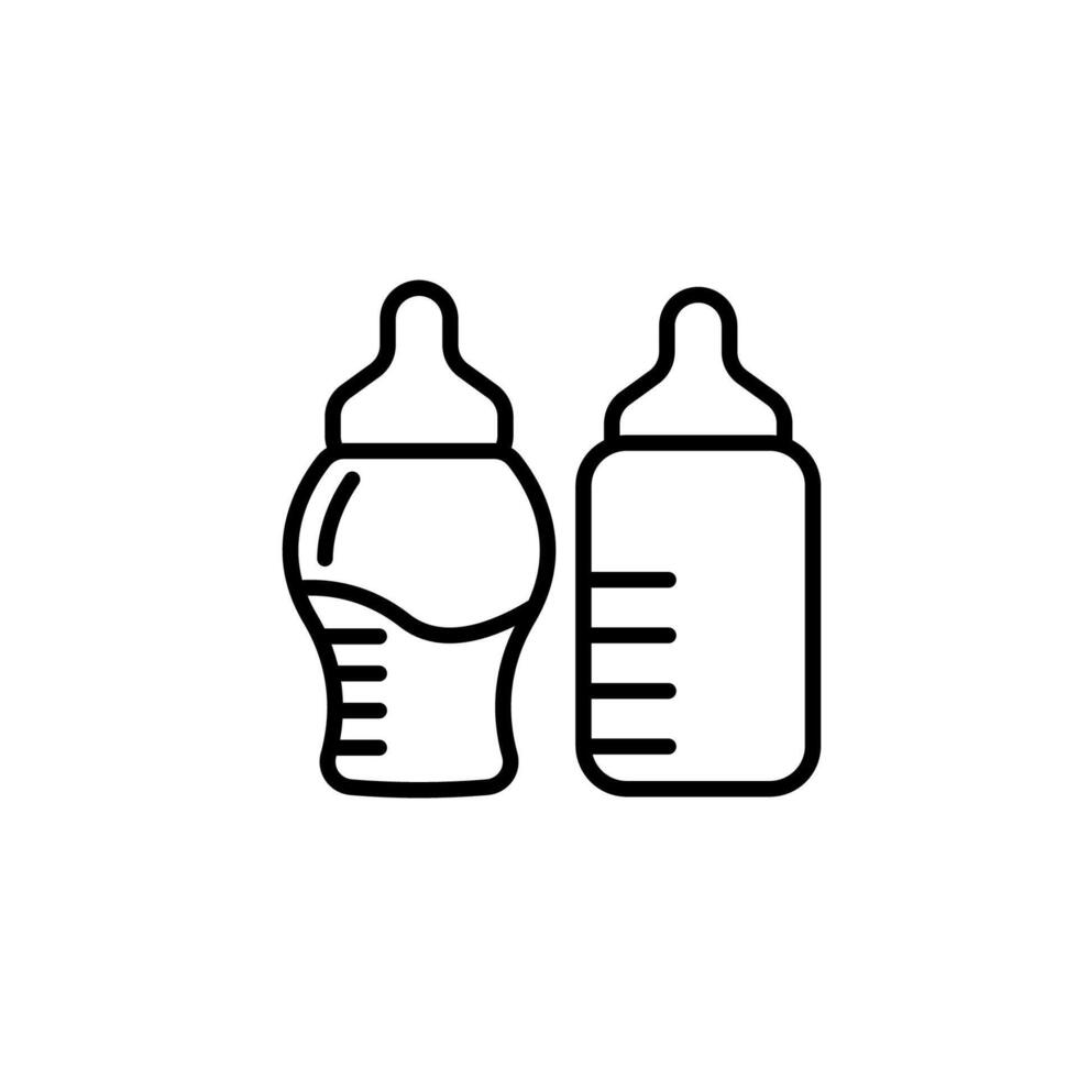 feeding bottle icons isolated on White Background vector