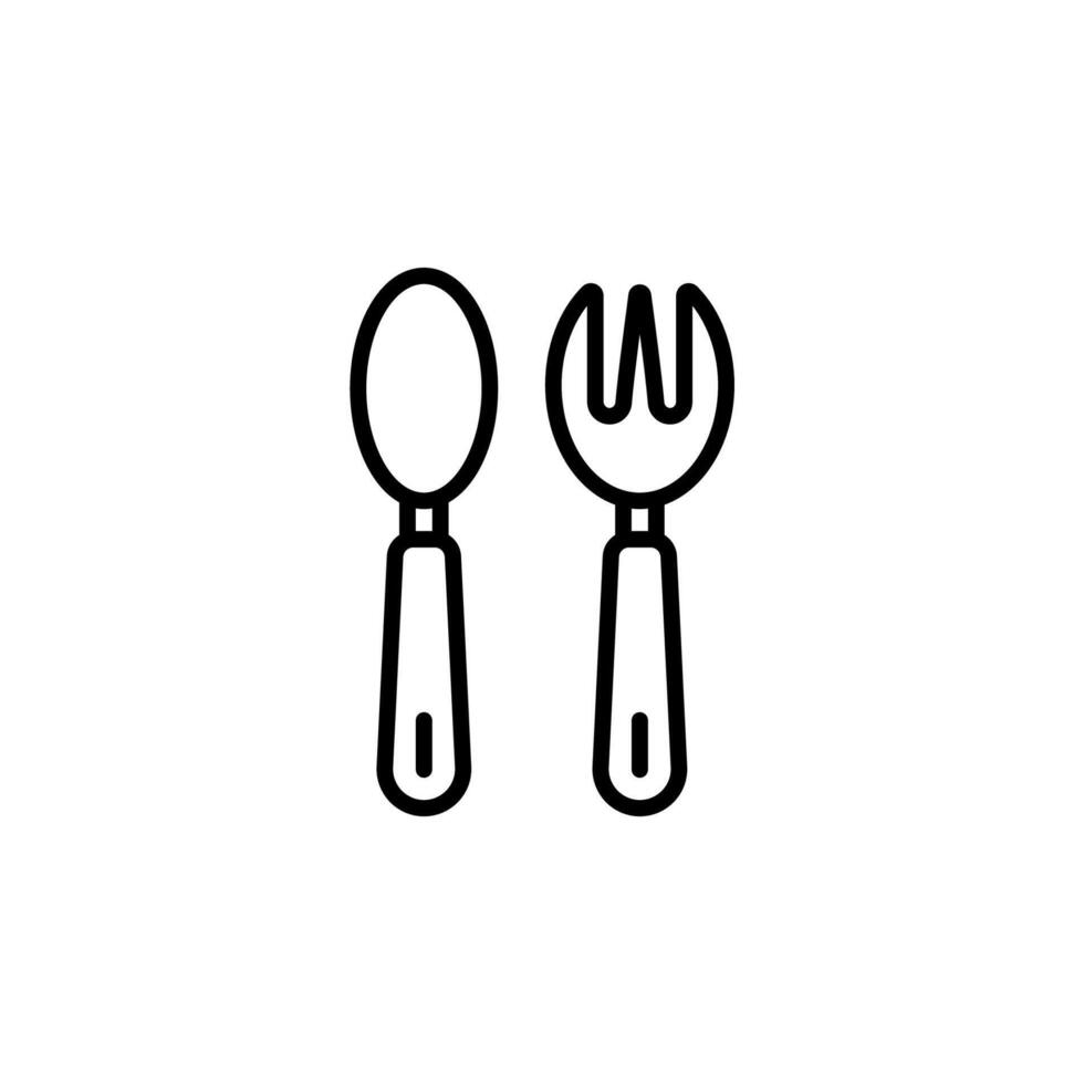 eating utensils icons isolated on White Background vector