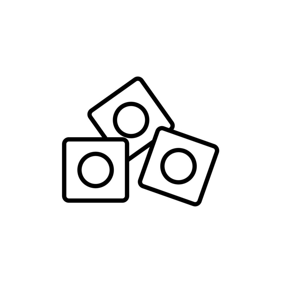 letter cube icons isolated on White Background vector