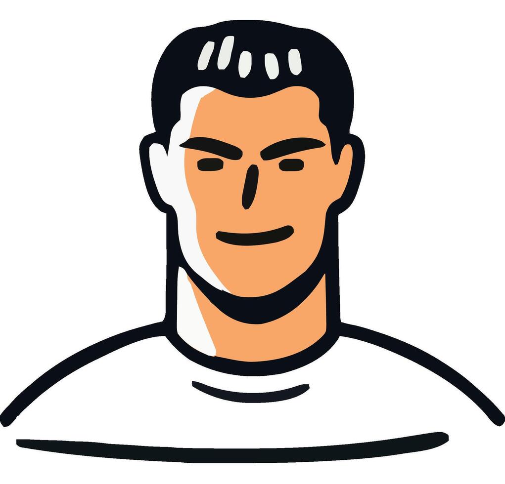 Confident smiling man portrait vector