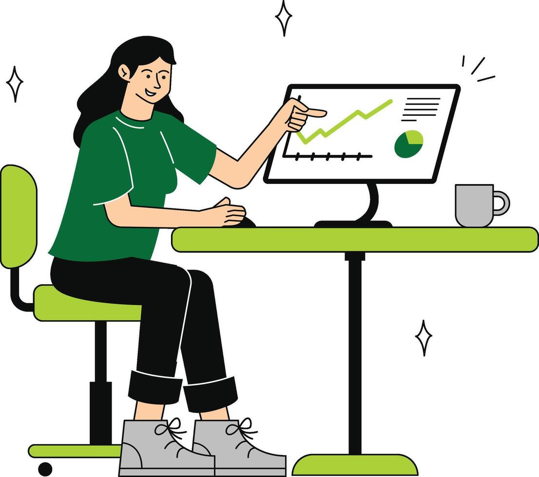 Data Driven Decisions Illustration vector