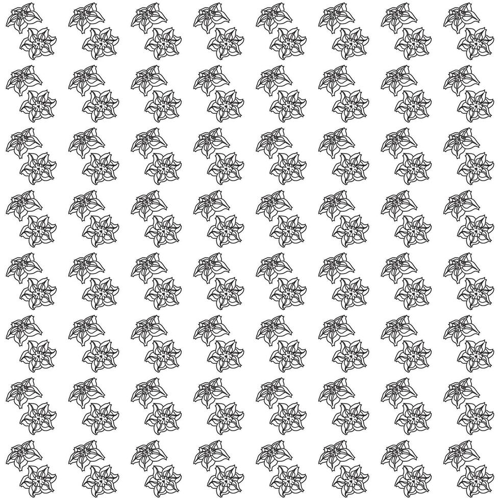 Flower heads in doodle style. Seamless pattern. vector