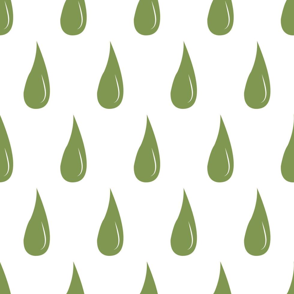 Green drops pattern. Seamless pattern. vector