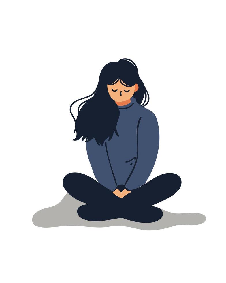 melancholy mood, dark tones vector