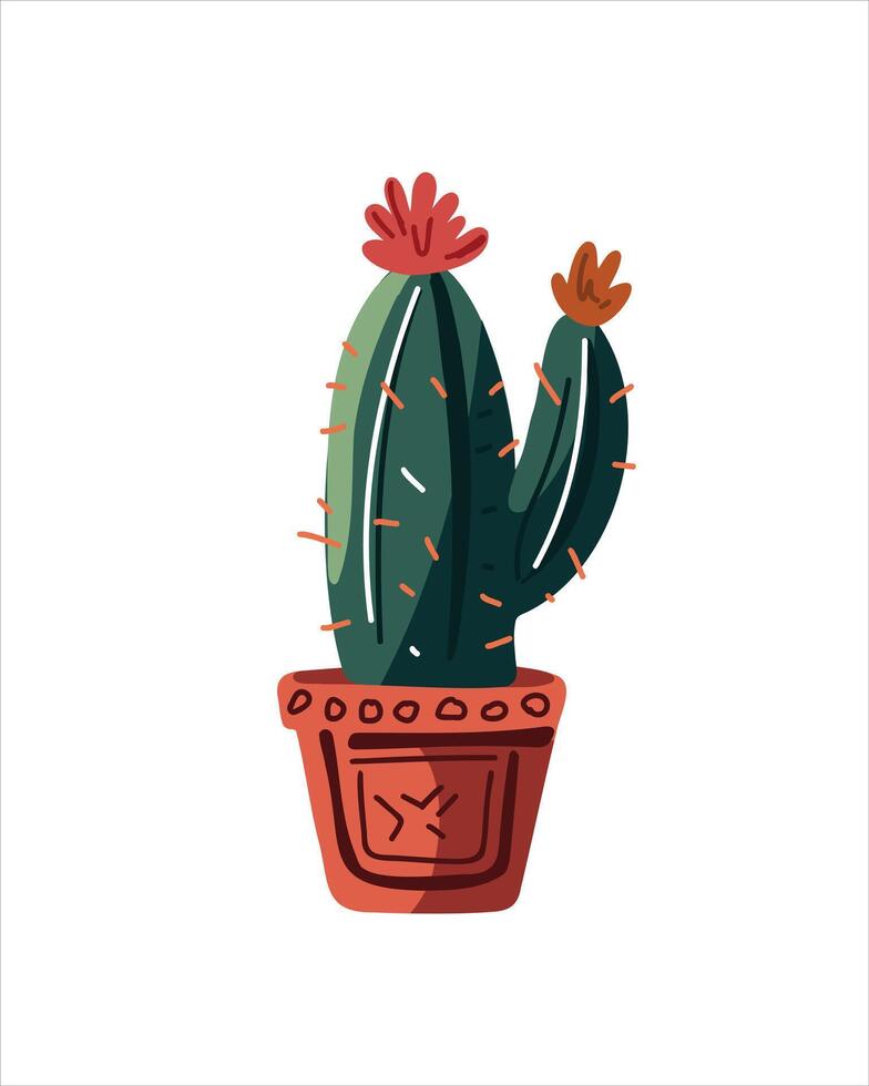 of cactus flower splendor of desert flora vector