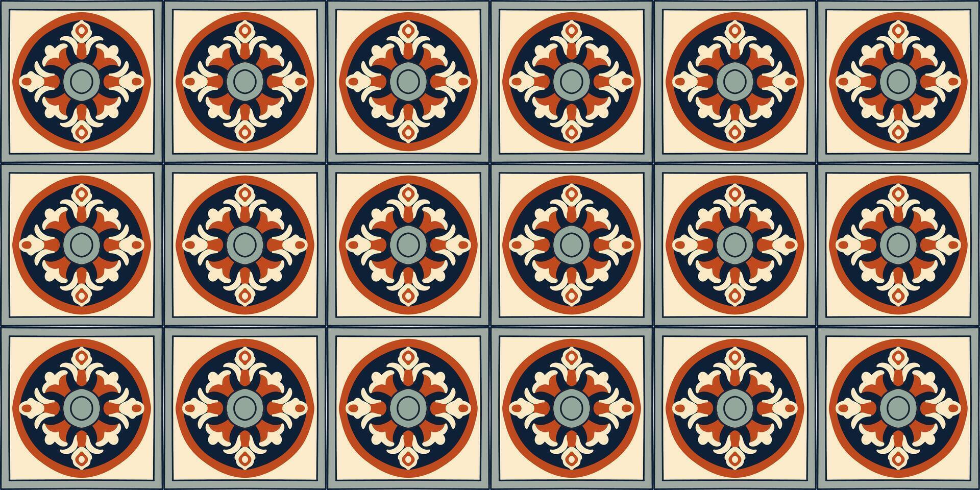 seamless pattern of a quare shape ceramic tile vector