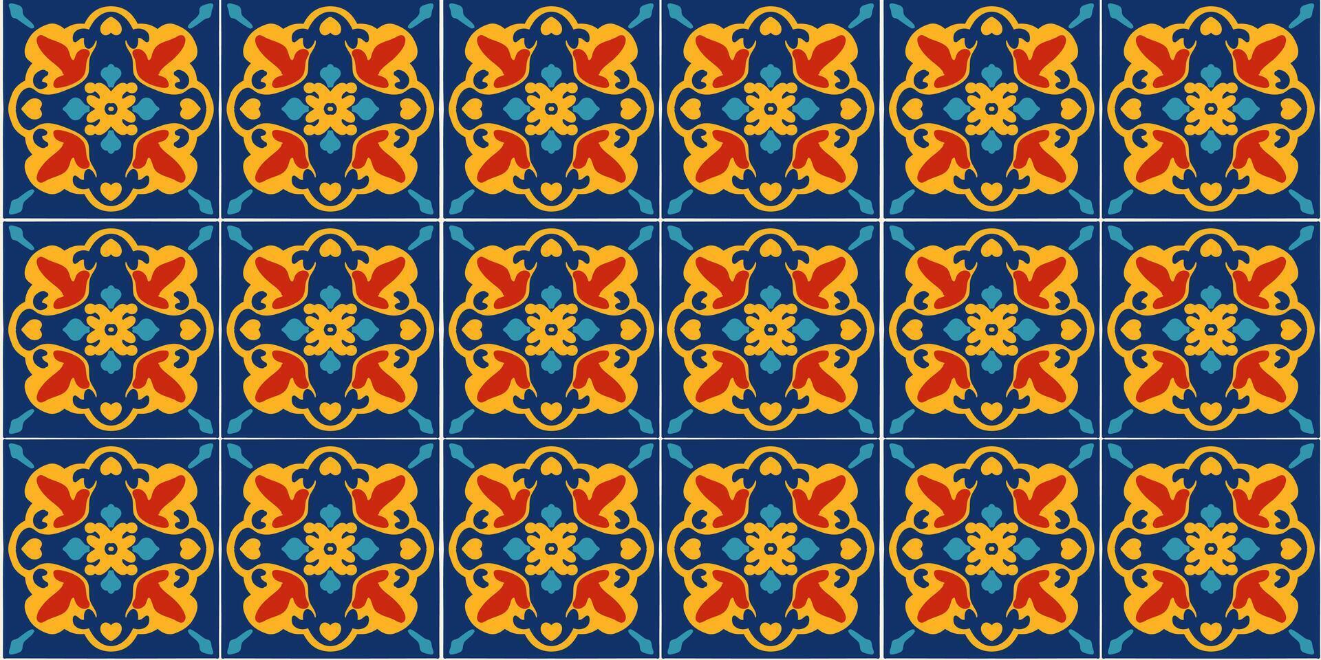Moroccan ornament tile texture, in oriental style vector