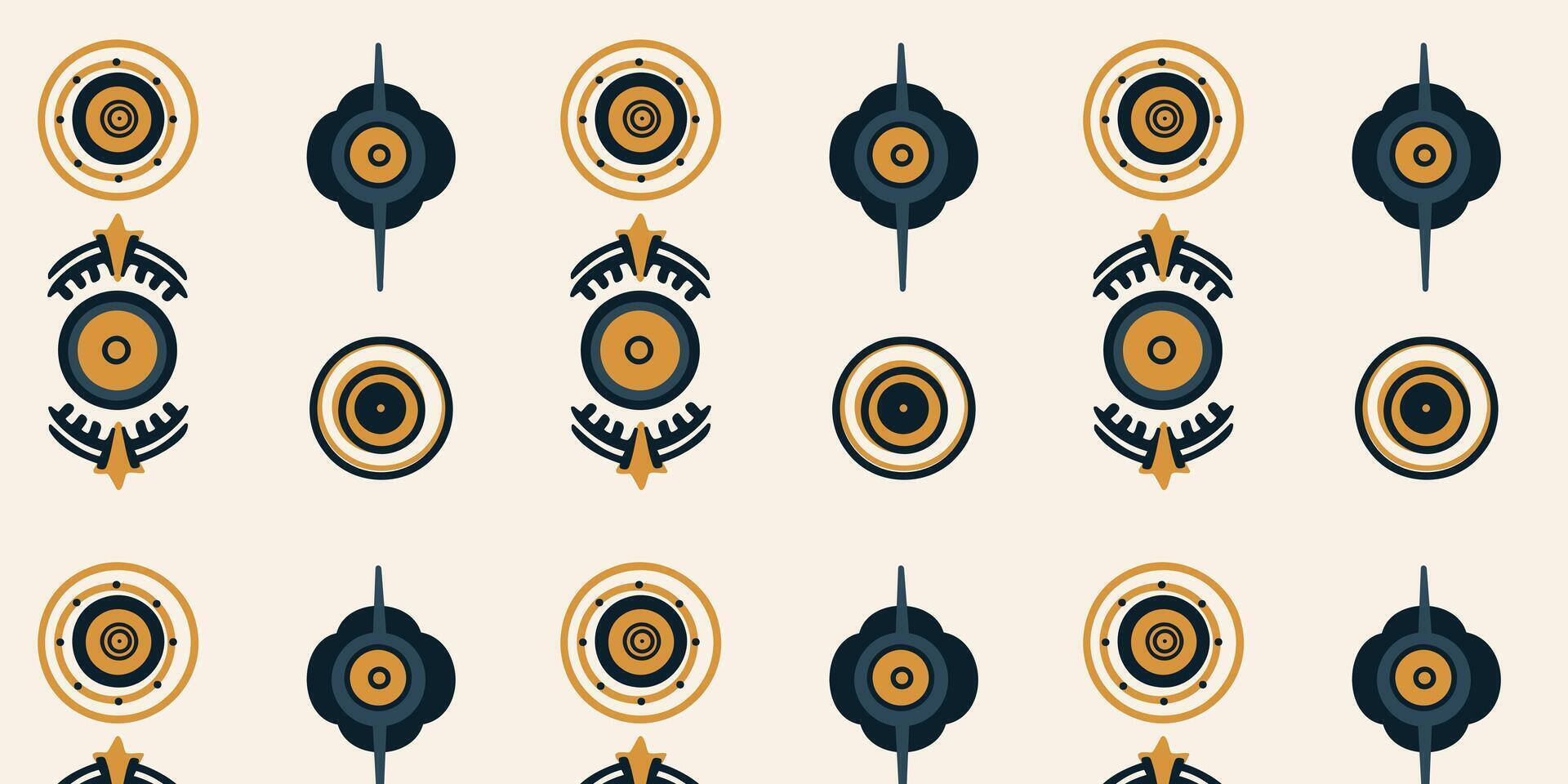 The seamless pattern of two colour ethnic stylized flower vertical texture vector