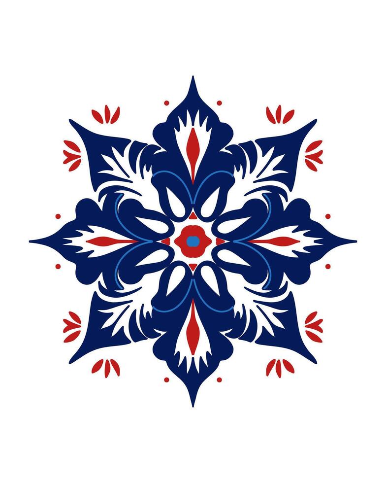 Pattern of azulejos tiles vector