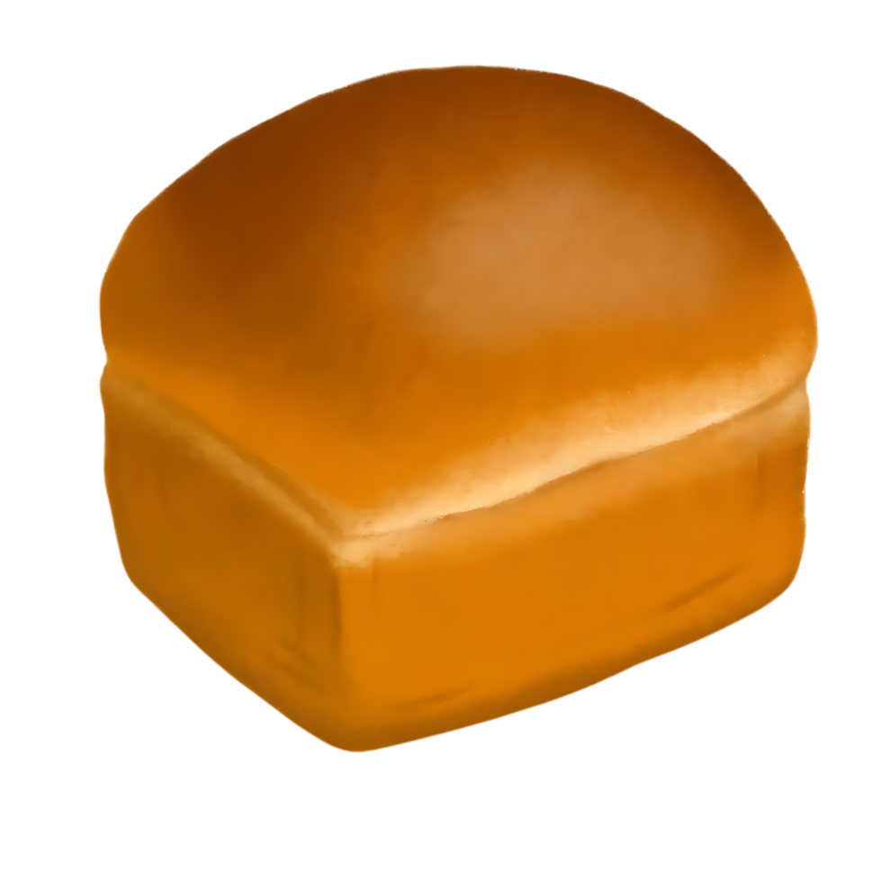 Loaf of Bread Illustration for Food Concept on transparent Background png