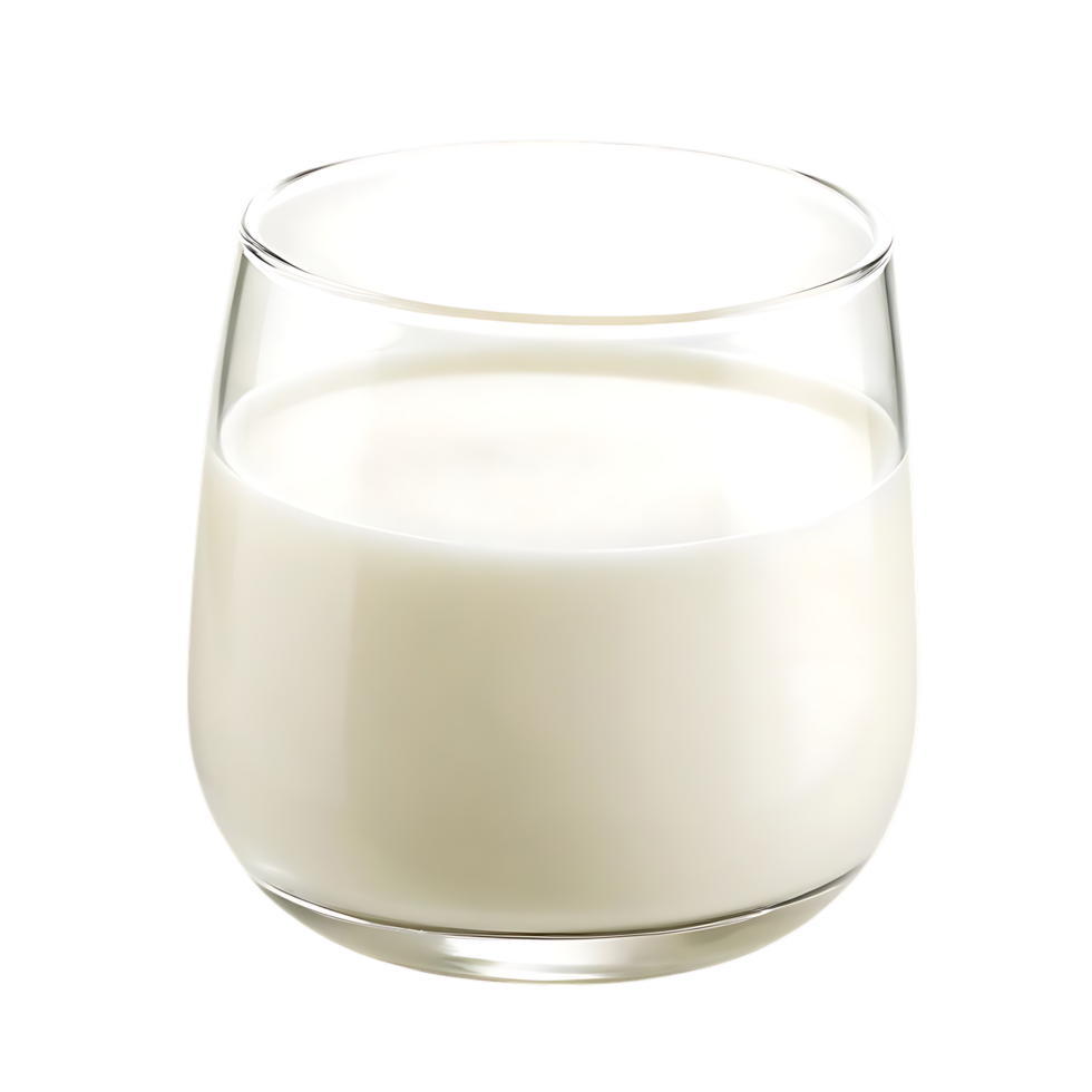 Glass of Milk on transparent Background for Dairy Product Themes png