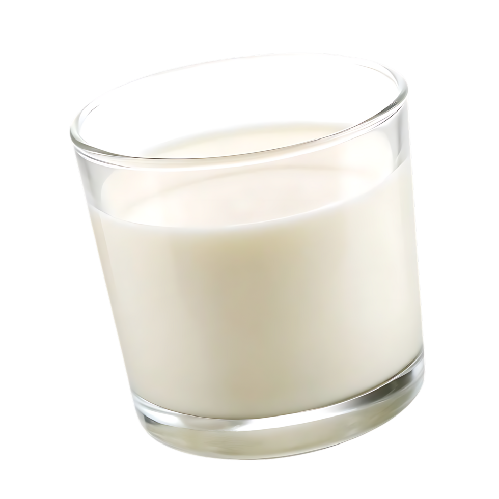 Glass of Fresh Milk Isolated on transparent Background png