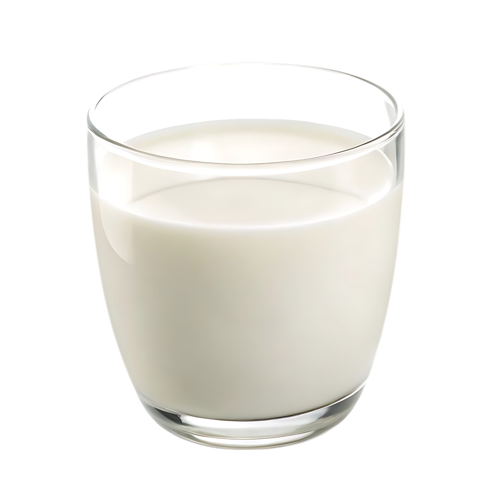 Fresh Milk in Glass on transparent Background for Healthy Beverage Concept png