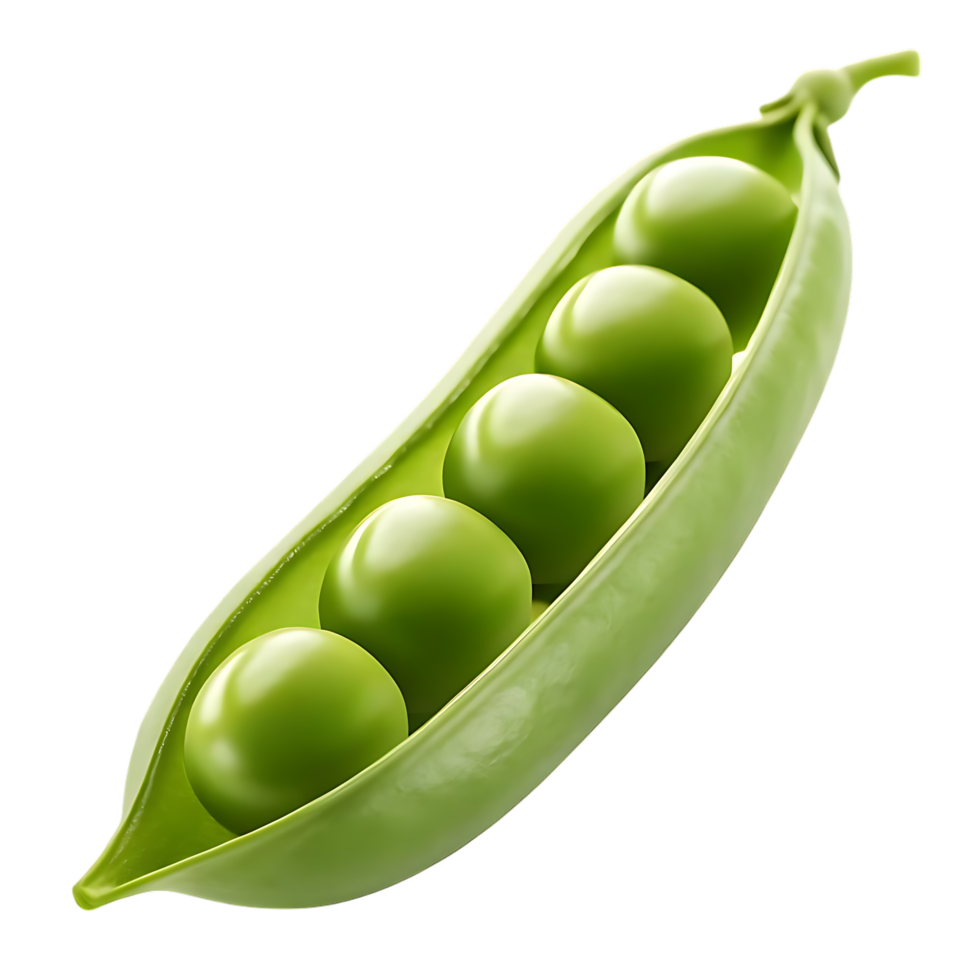 Green Peas in a Pod Isolated on transparent Background png