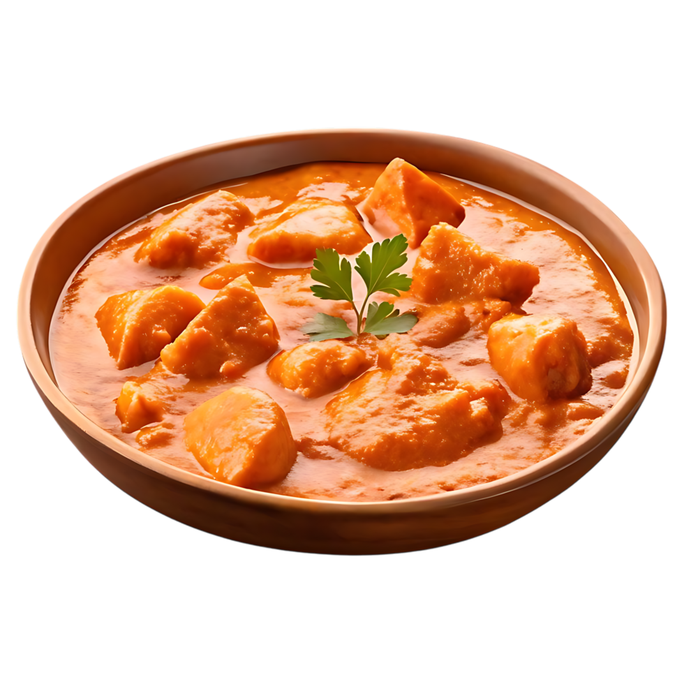 Malai Kofta Curry with Naan Bread Isolated on transparent Background png