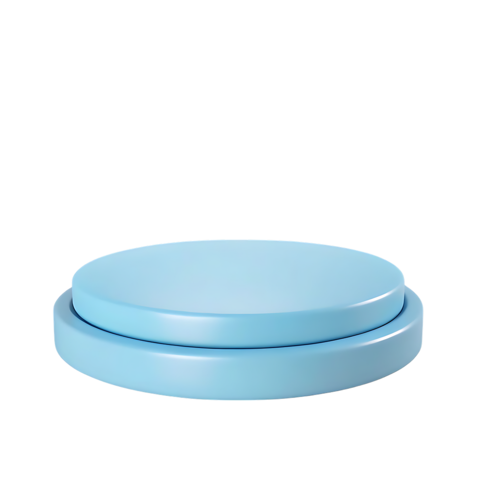Light Blue Podium with Arch Backdrop for Product Display on transparent png