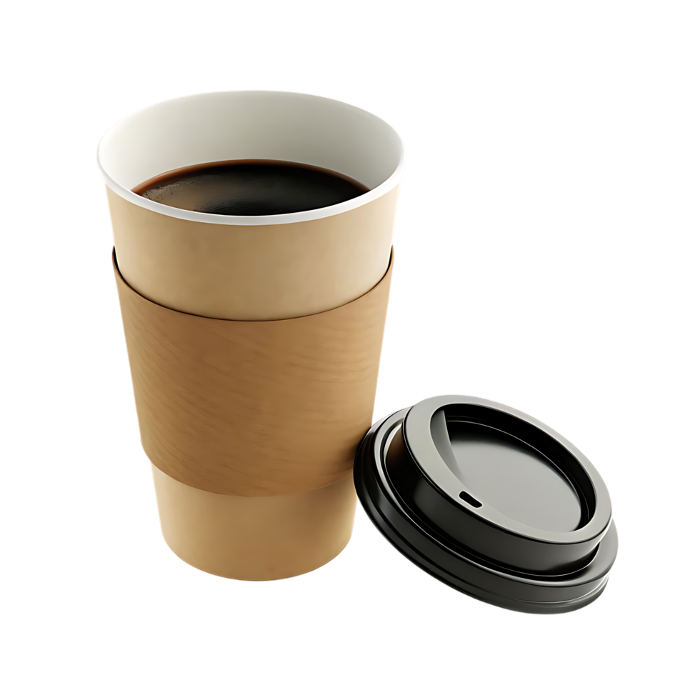 Takeaway Coffee Cup with Lid Isolated png