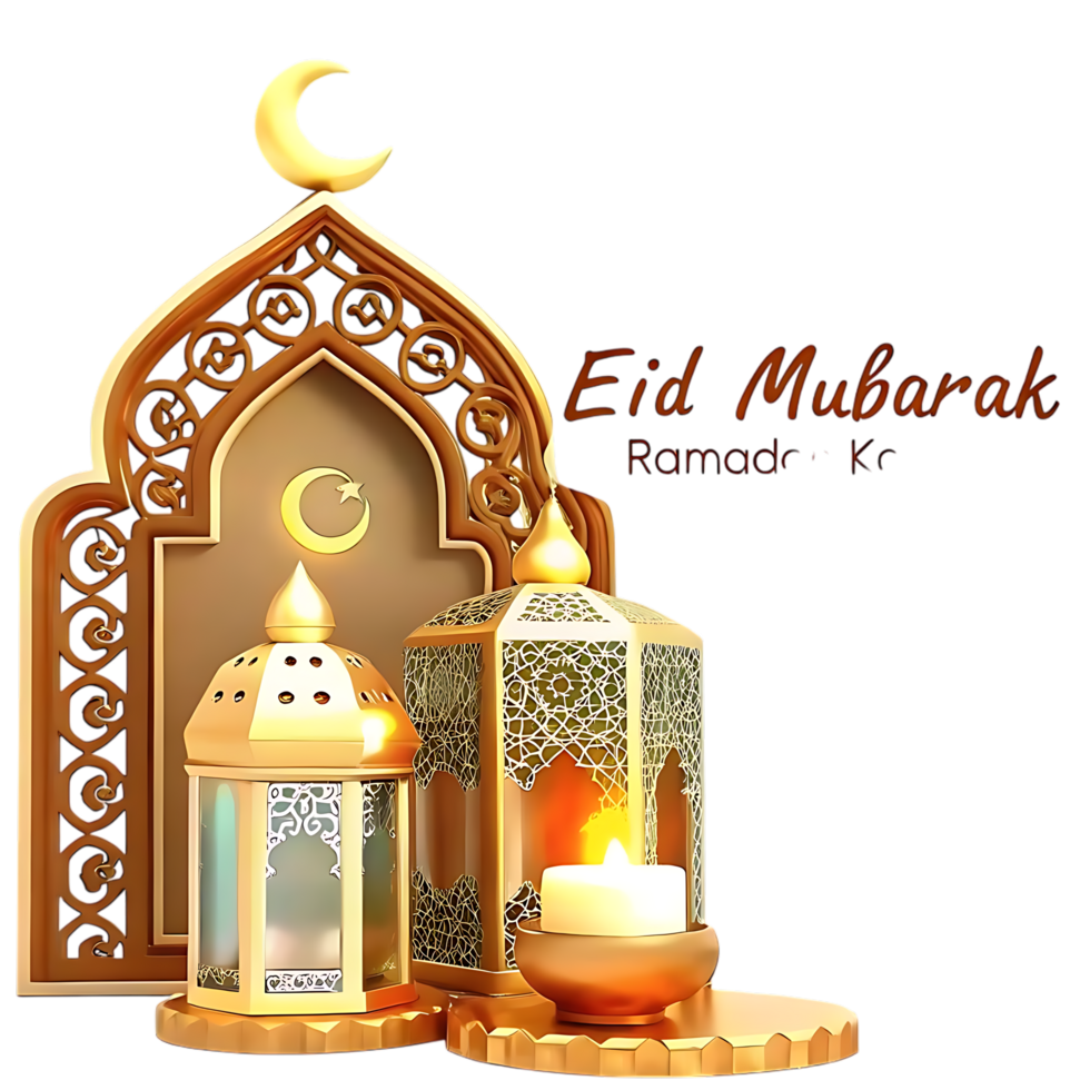 Festive Lanterns for Ramadan Eid Greetings png