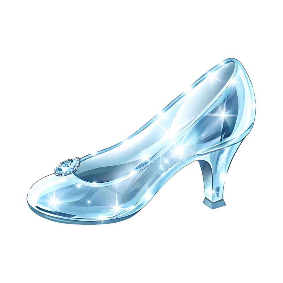 Shiny Slipper with Diamond Buckle Design png