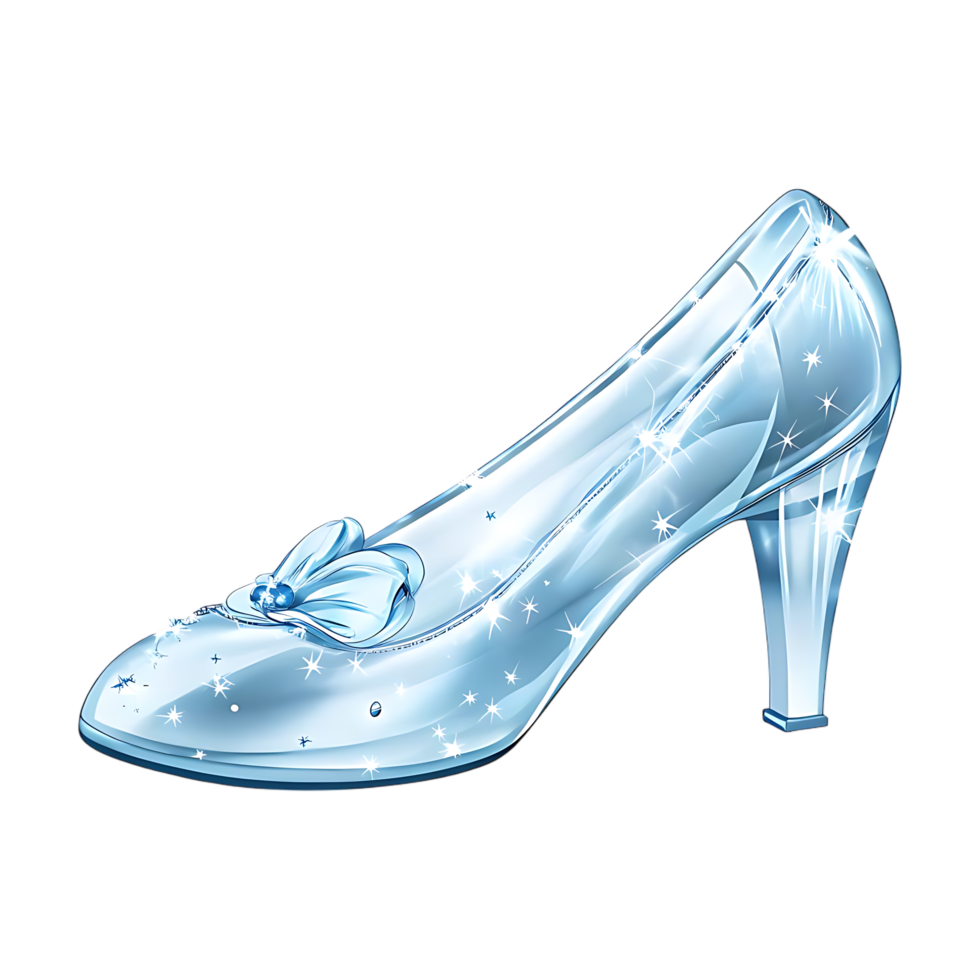 Glass Slipper Illustration with Cinderella Style png