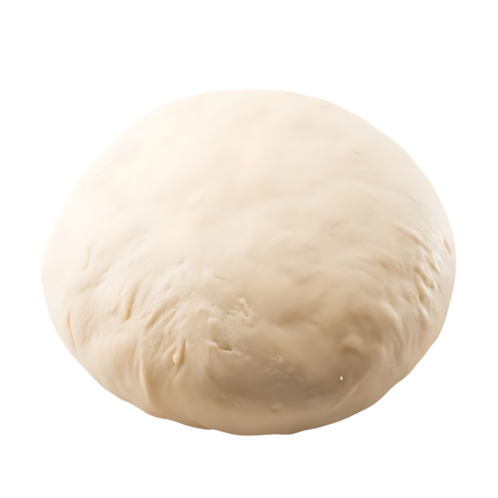 Ball of White Pizza Dough Isolated on transparent png