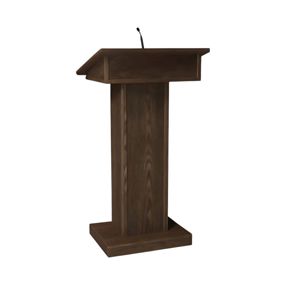 Wooden Podium Lectern for Public Speaking Events png