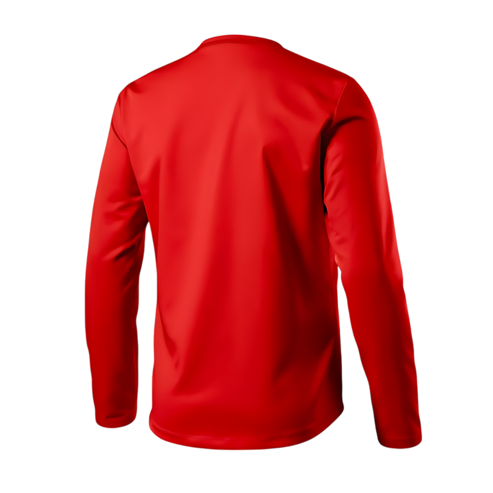 Red Bomber Jacket Back View on transparent Background png