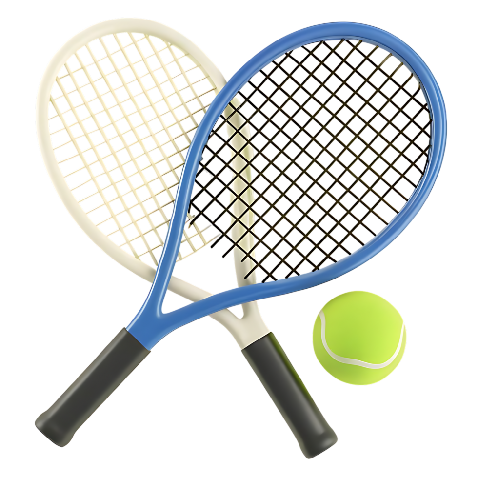 Tennis Rackets and Ball on transparent Background png