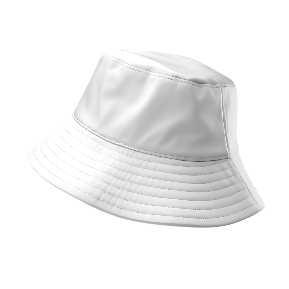 Bucket Hat White Mockup Display on transparent png