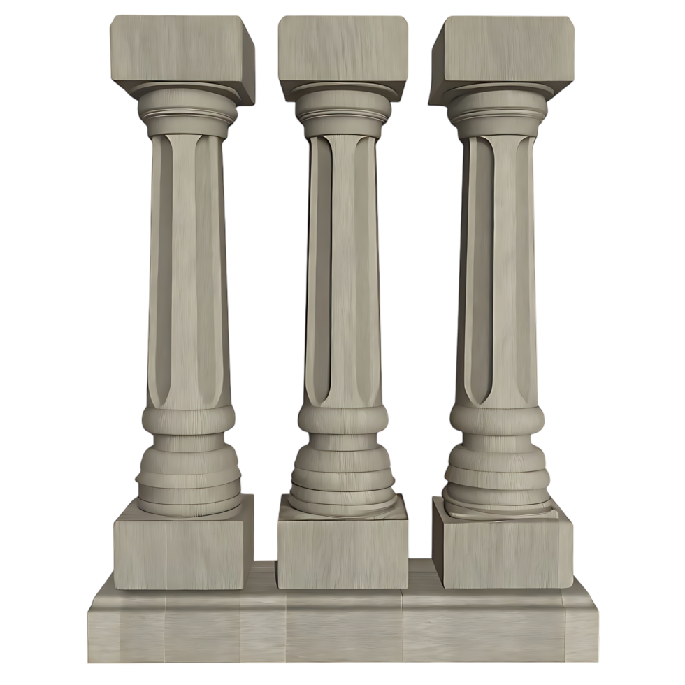 Classical Stone Columns Architectural Base Design png