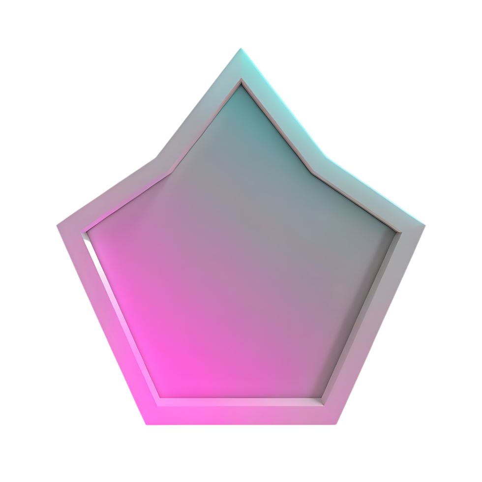 Gradient Pentagram Shape Abstract Background png