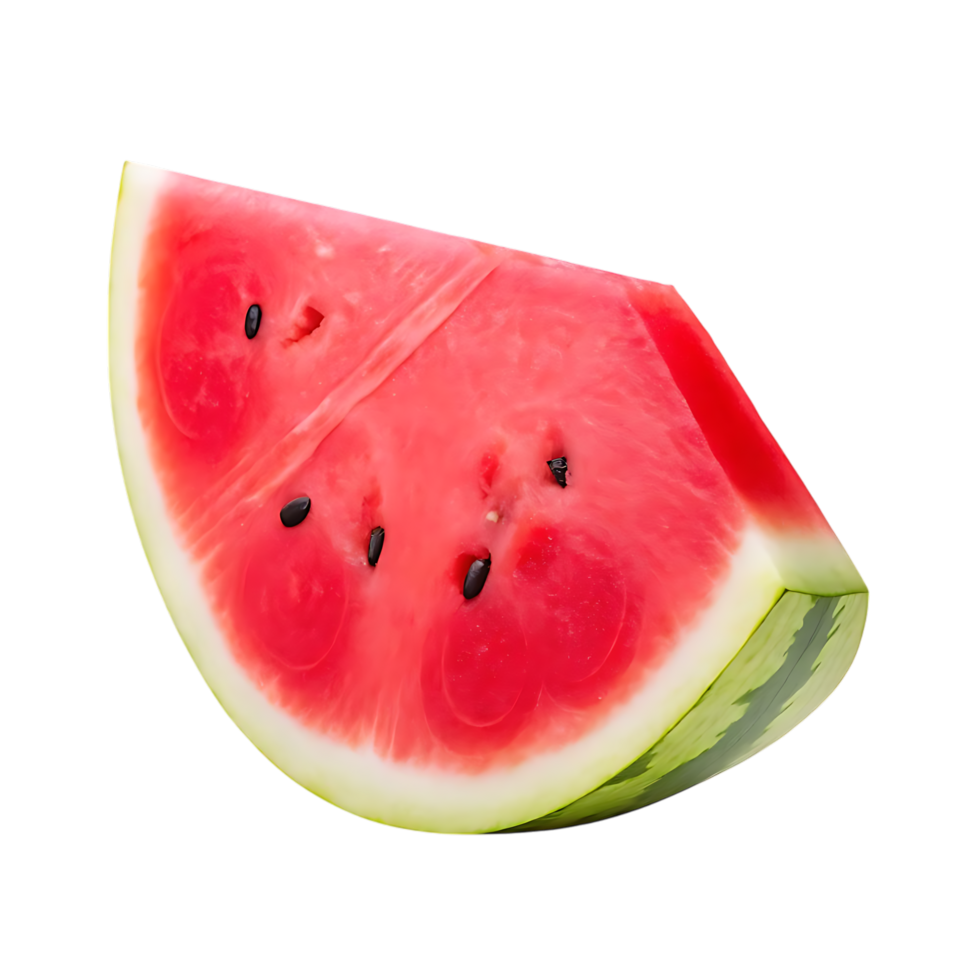 Circular Watermelon Slice on transparent Background png