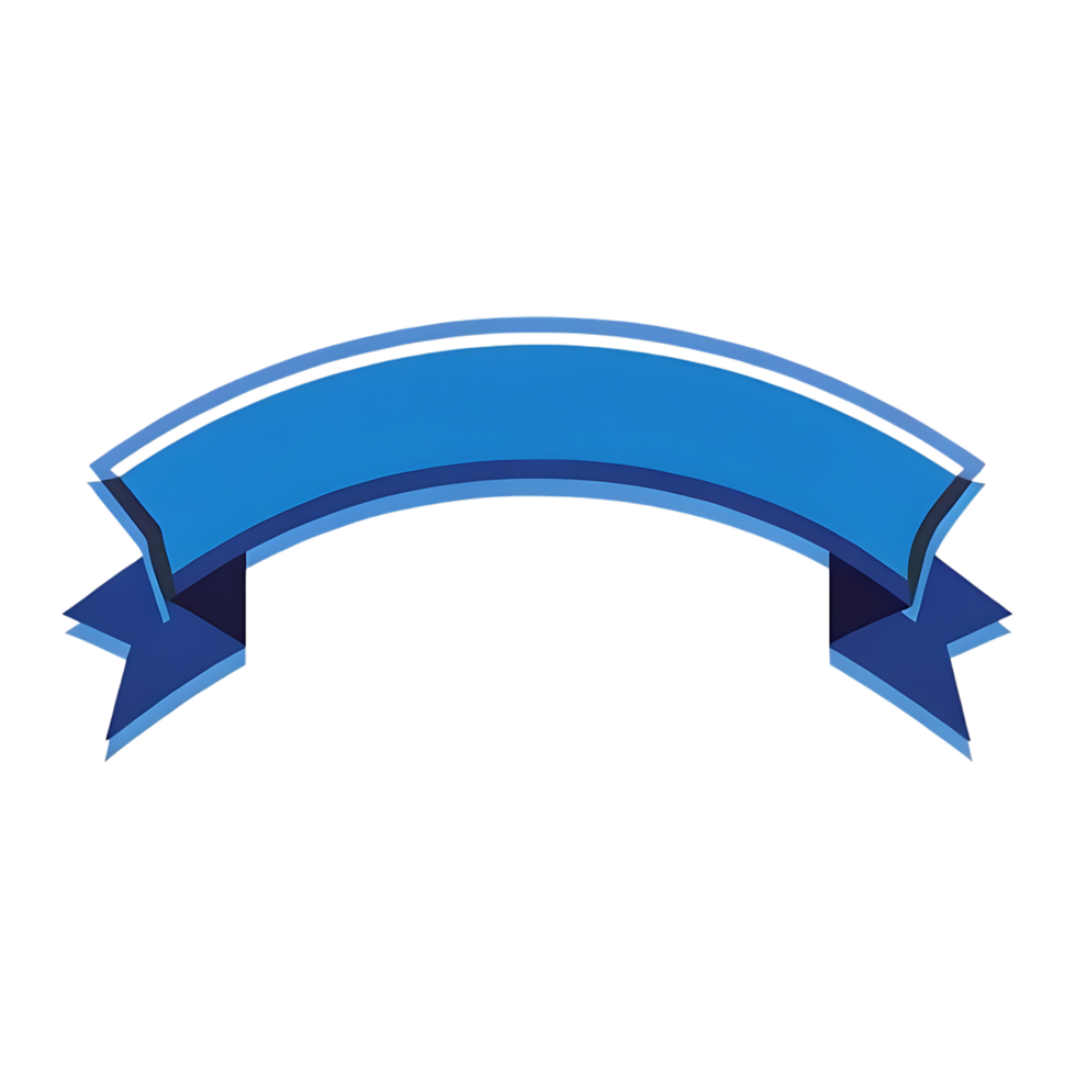 Abstract Blue Ribbon Bow Decorative Design png