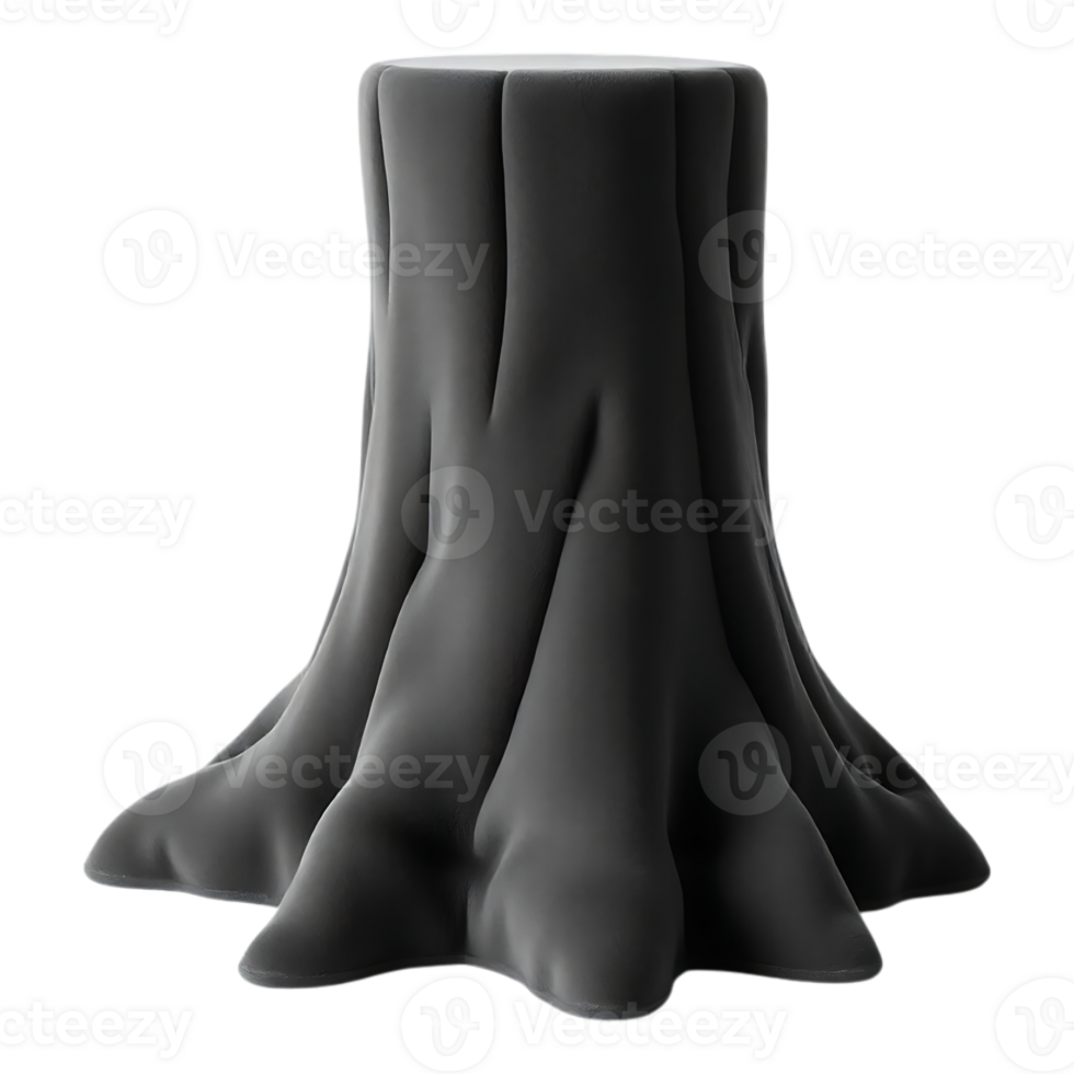 Realistic 3D Render of a Tree Stump with Transparent Background png