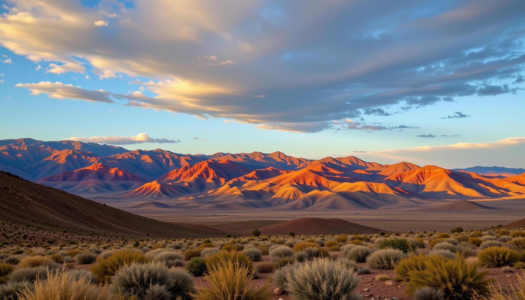desert buttes under burning afternoon light photo
