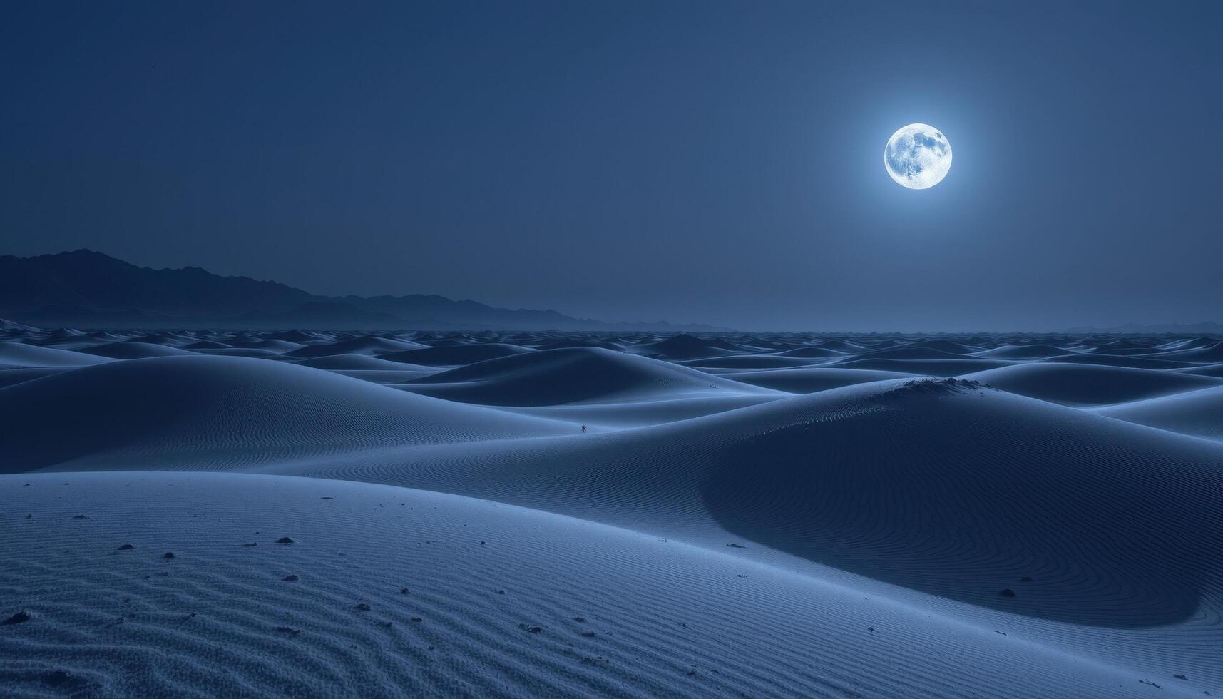 dunes rippling like waves beneath the desert moon photo