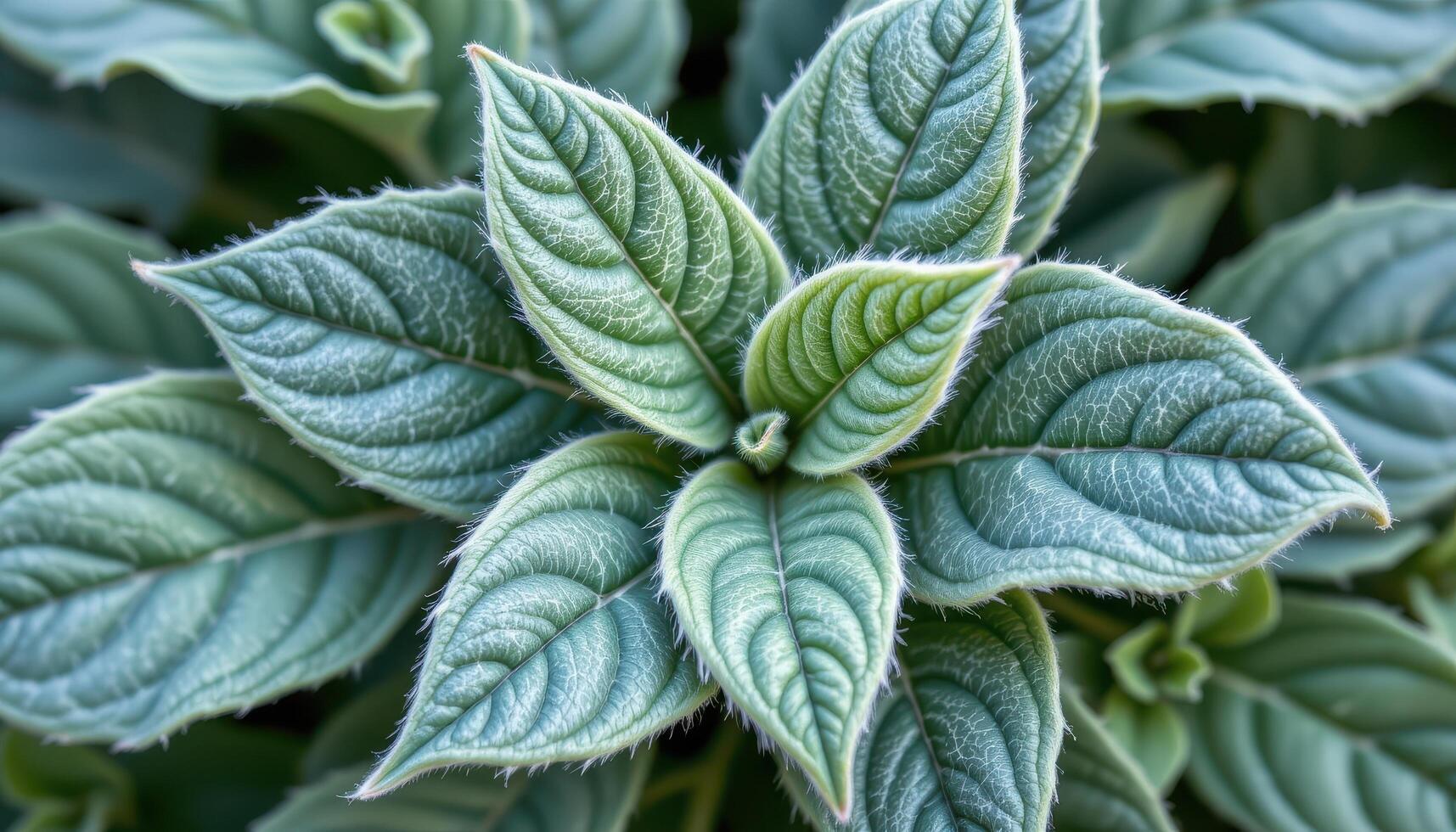 a close up of sage leaves with soft fuzz. photo