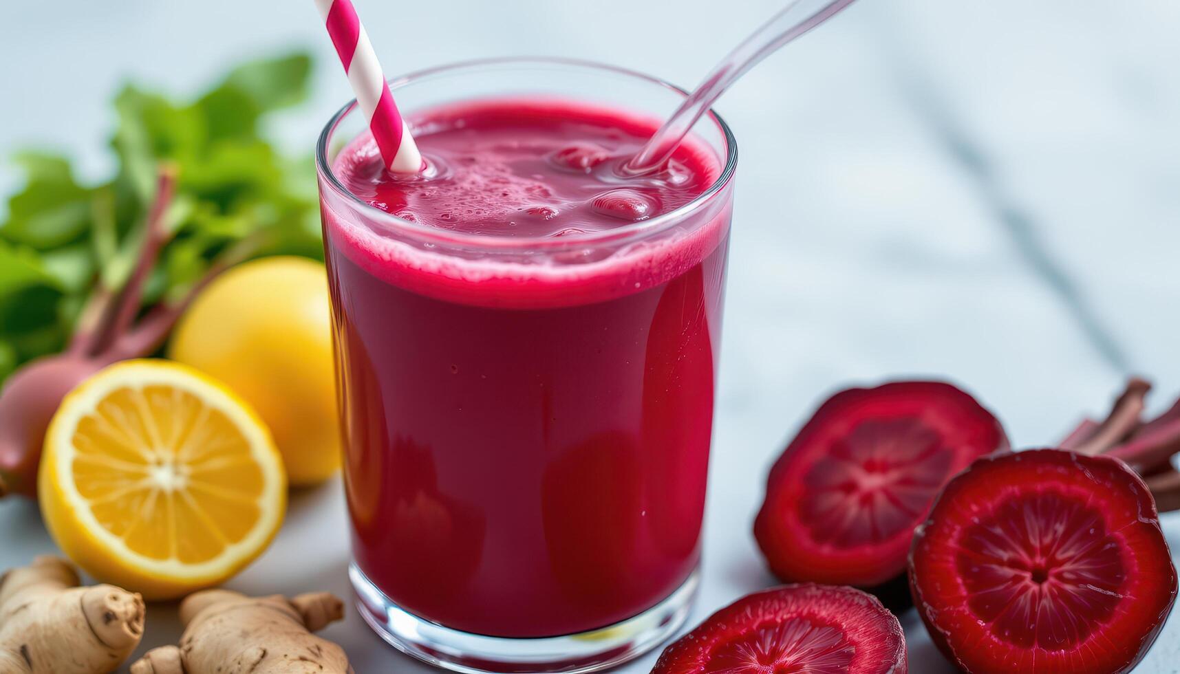 a detox juice with beetroot and ginger. photo