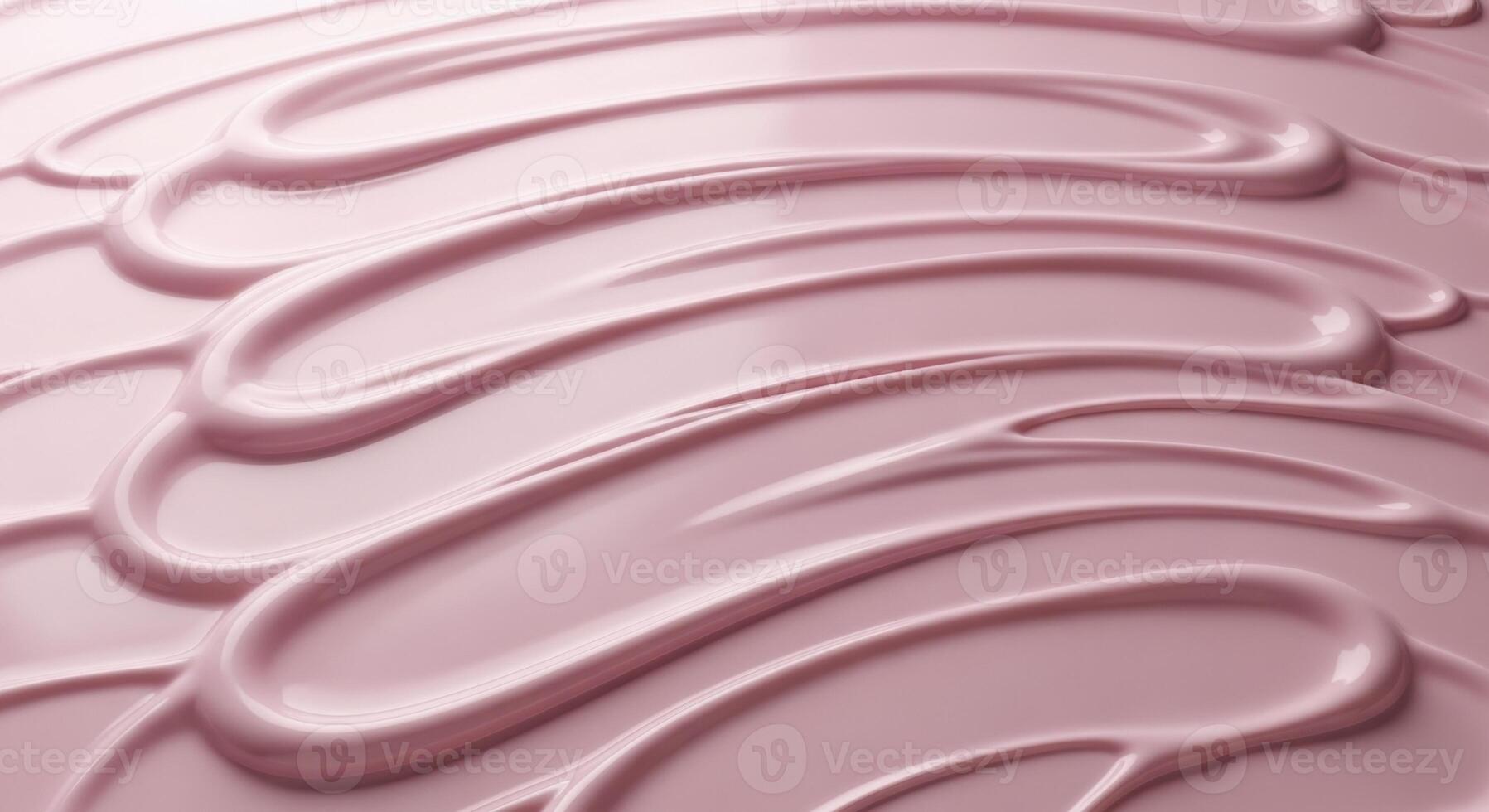 Creamy pastel pink substance spread in wavy strokes, a smooth glossy texture background photo