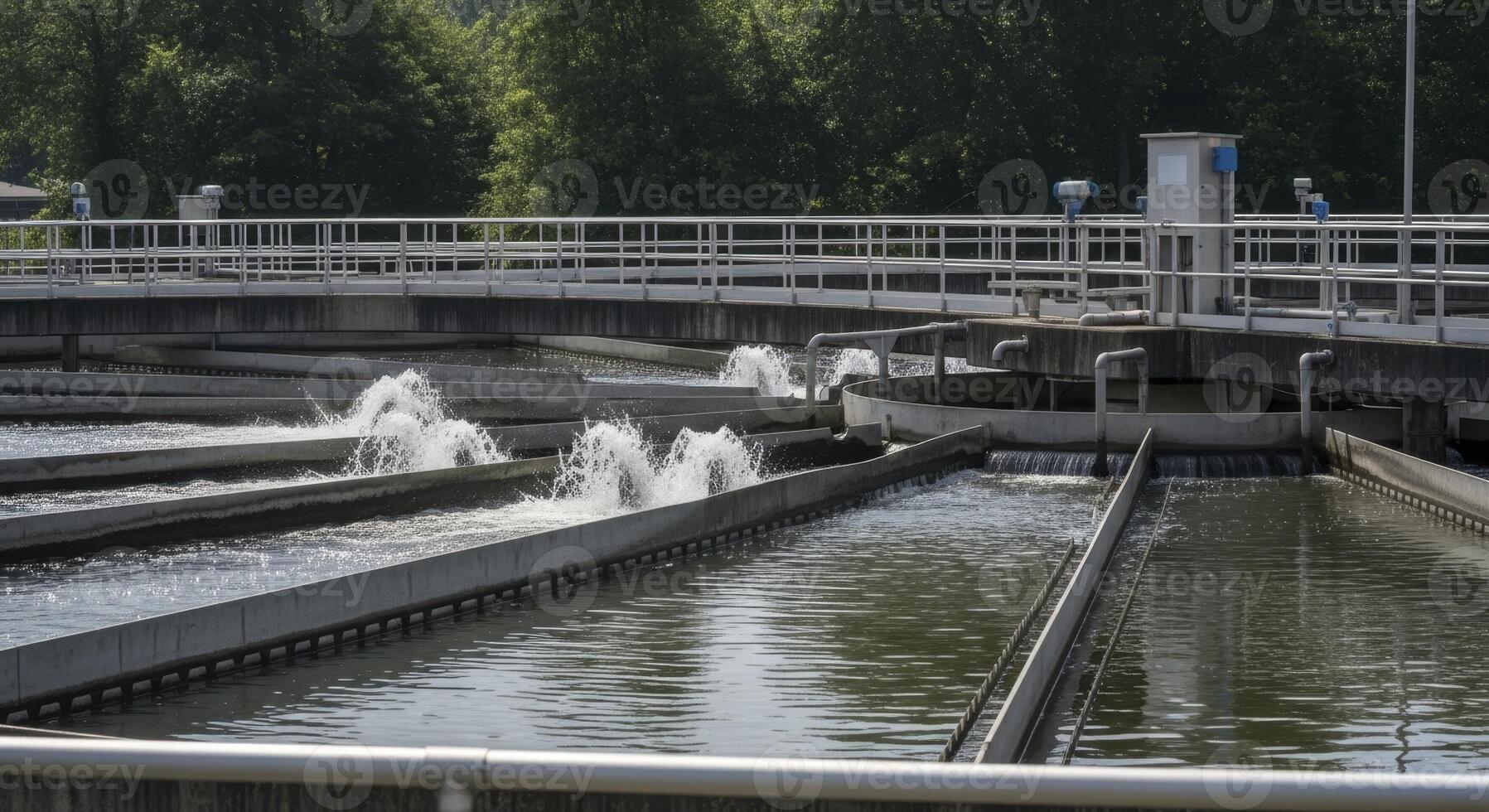 Water Treatment Plant with Aeration Tanks for Purification and Environmental Sustainability photo
