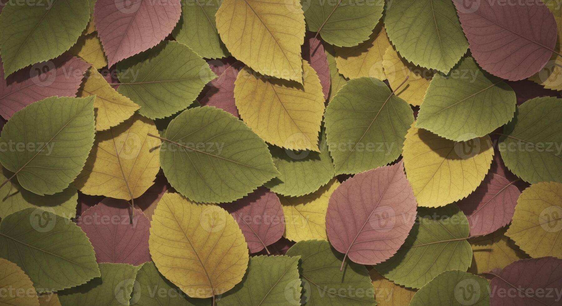 Colorful Autumn Leaves Creating a Natural Pattern and Vibrant Seasonal Background photo