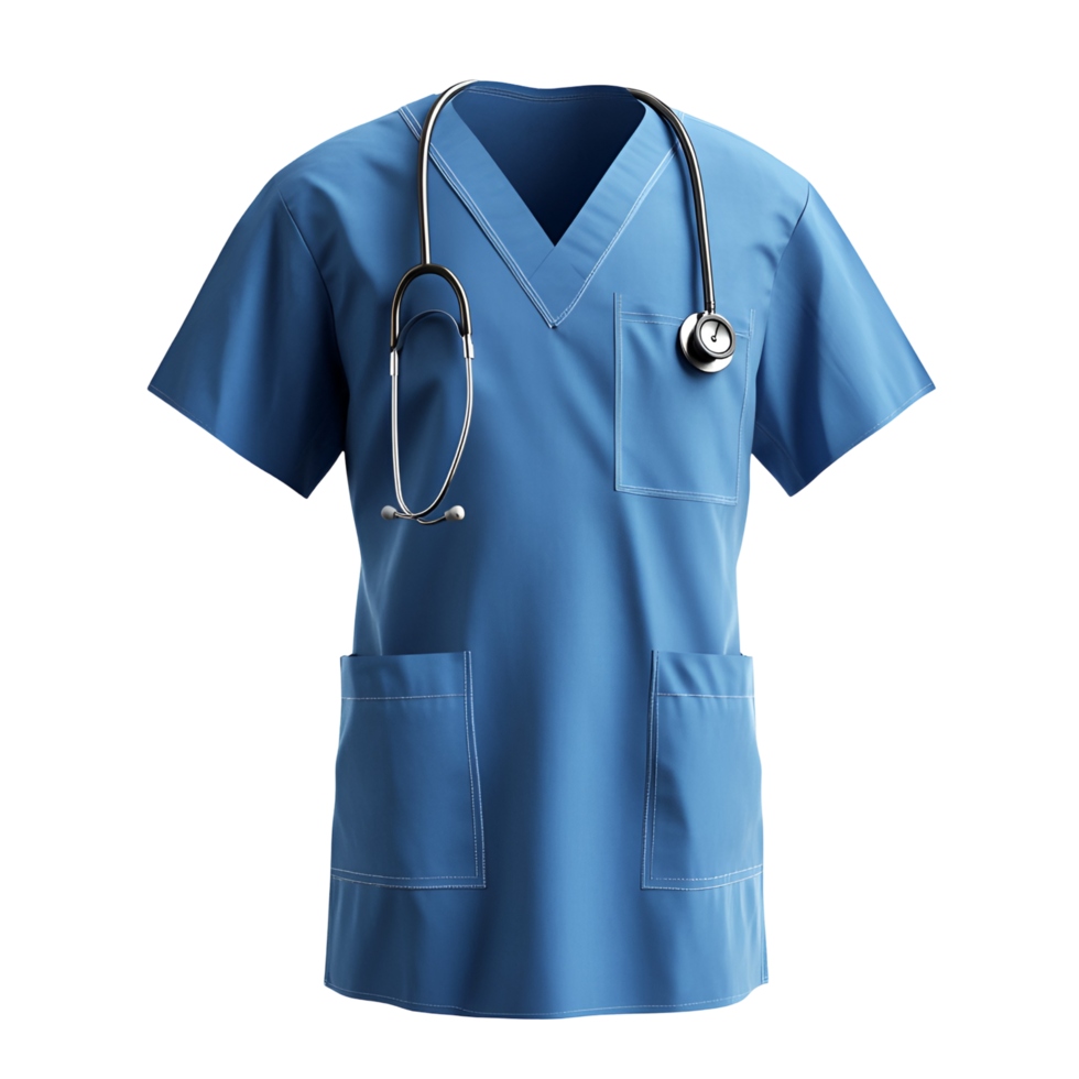 Clean White Doctor Uniform Design Transparent Background png