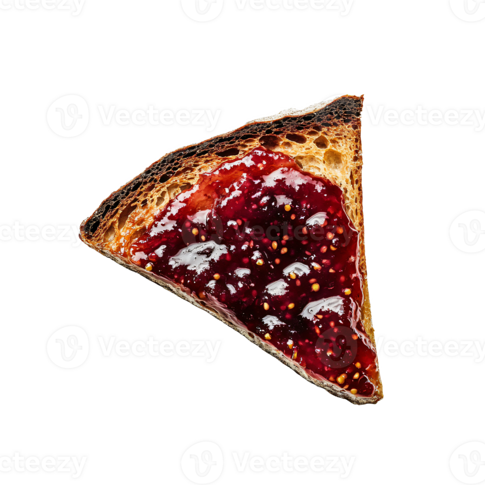 Toast with a swirl of red jam png