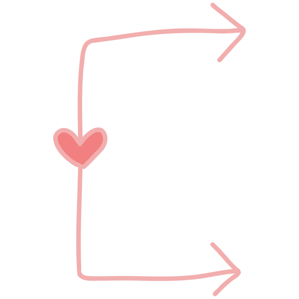 a heart and an arrow pointing to the left png