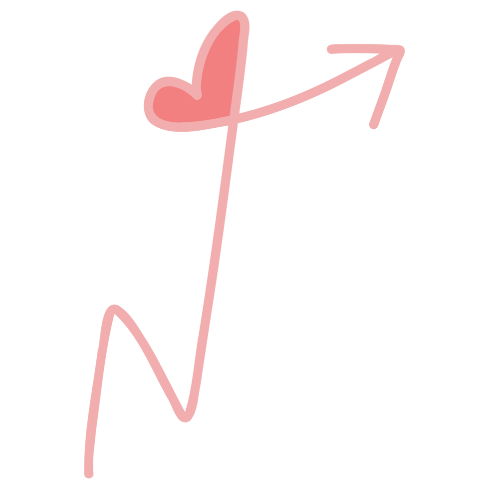 Cute heart arrow png